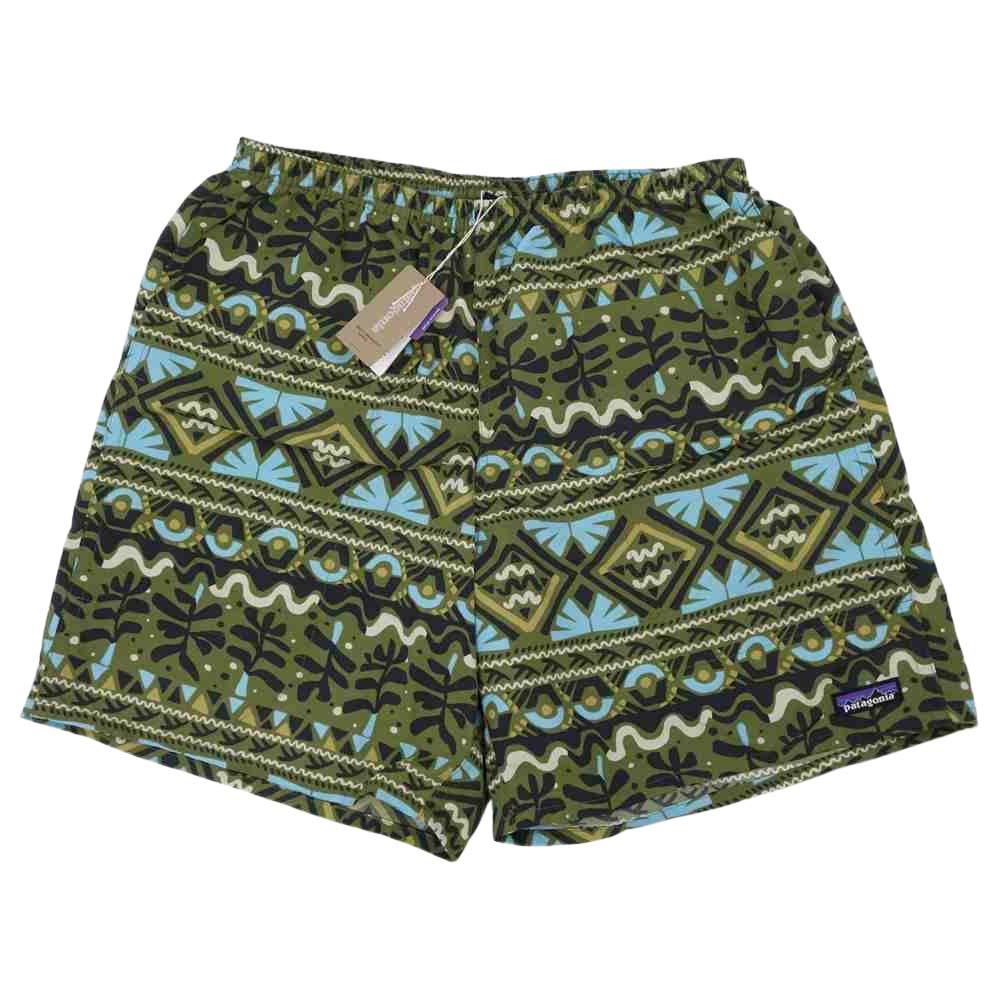 patagonia パタゴニア 21SS 58034 Baggies Shorts 7 バギーズ ショーツ 7インチ MANGROVE TIKI PALO GREEN マルチカラー系 L【新古品】【未使用】【中古】