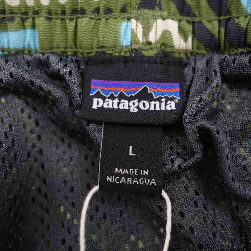 patagonia パタゴニア 21SS 58034 Baggies Shorts 7 バギーズ ショーツ 7インチ MANGROVE TIKI PALO GREEN マルチカラー系 L【新古品】【未使用】【中古】