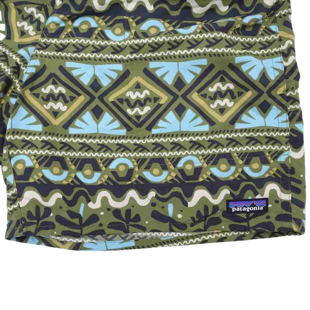 patagonia パタゴニア 21SS 58034 Baggies Shorts 7 バギーズ ショーツ 7インチ MANGROVE TIKI PALO GREEN マルチカラー系 L【新古品】【未使用】【中古】