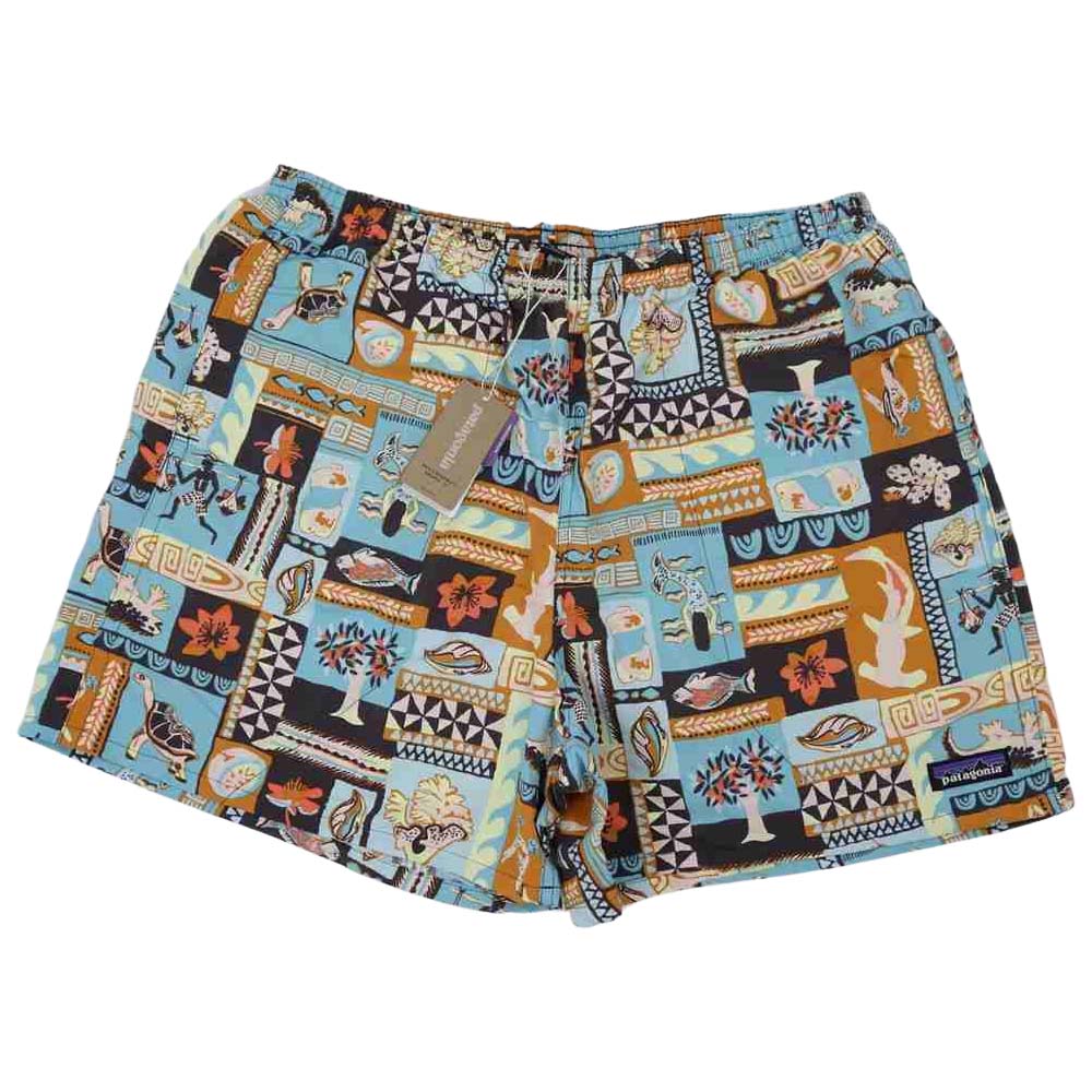 patagonia パタゴニア 21SS 57021 Baggies Shorts 5 バギーズ ショーツ 5インチ GALAPAGOS ARCHIPELAGOS FIN BLUE マルチカラー系 L【新古品】【未使用】【中古】