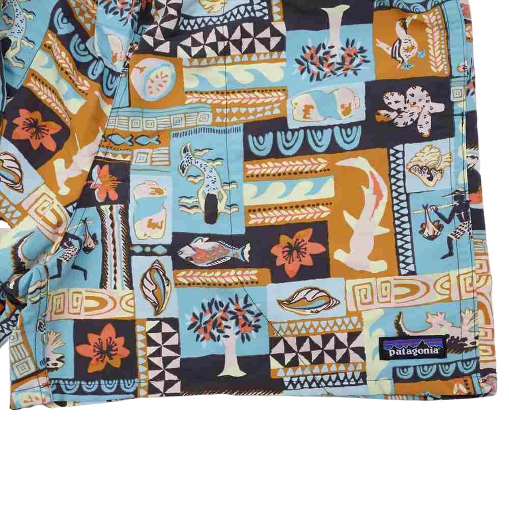 patagonia パタゴニア 21SS 57021 Baggies Shorts 5 バギーズ ショーツ 5インチ GALAPAGOS ARCHIPELAGOS FIN BLUE マルチカラー系 L【新古品】【未使用】【中古】