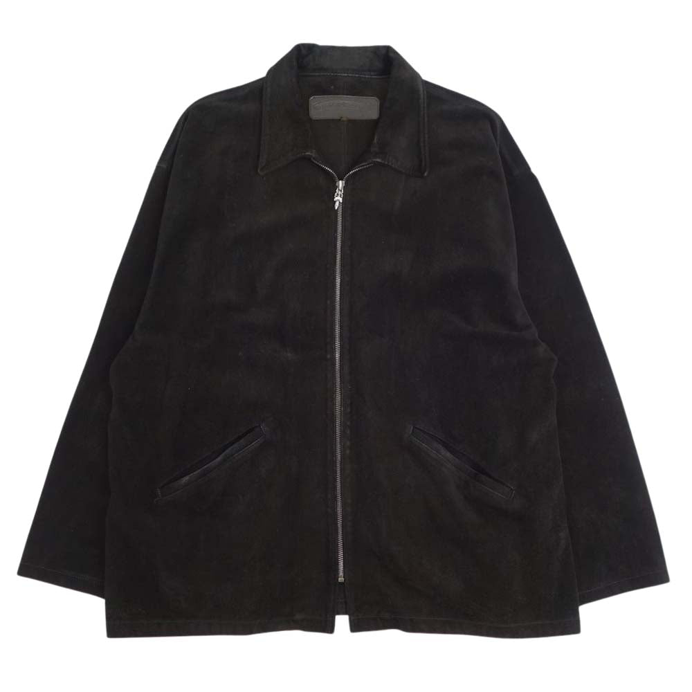 CHROME HEARTS クロムハーツ（原本無） ダガージップ スエード レザー ジャケット ブラック系 L【中古】