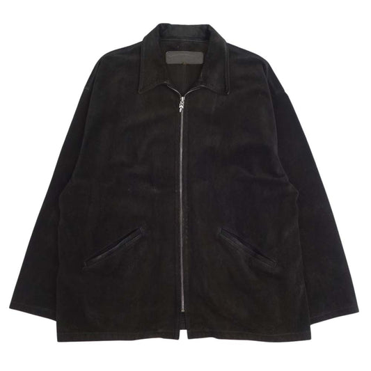 CHROME HEARTS クロムハーツ（原本無） ダガージップ スエード レザー ジャケット ブラック系 L【中古】