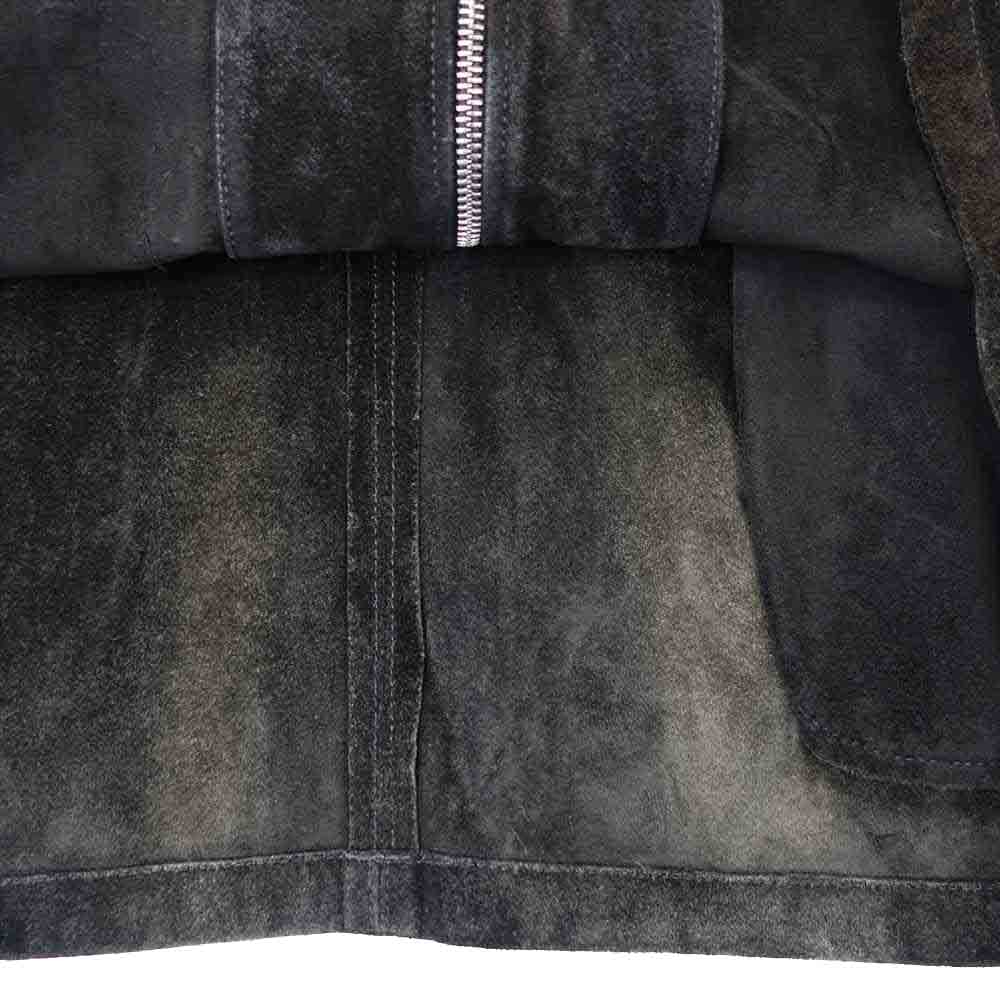 CHROME HEARTS クロムハーツ（原本無） ダガージップ スエード レザー ジャケット ブラック系 L【中古】