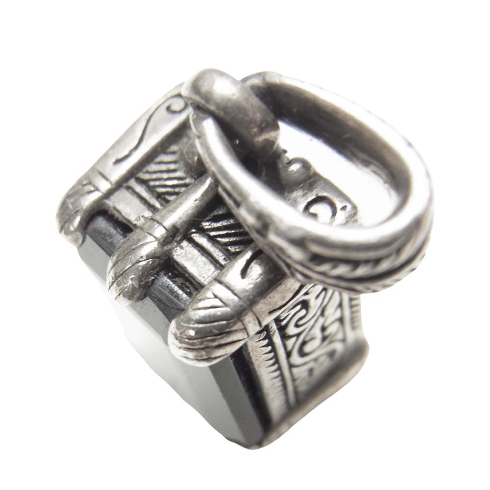 ZOCALO ソカロ カラーストーン ペンダント トップ ブラック系【中古】