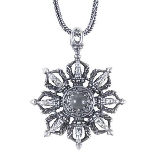 ZOCALO ソカロ ホイールドージェ ペンダント トップ ネックレス ストーン シルバー系【中古】