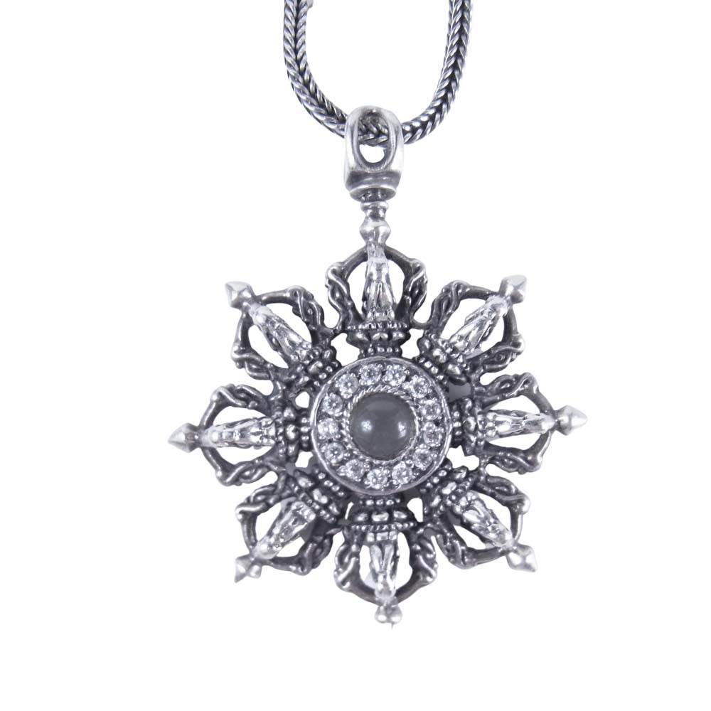 ZOCALO ソカロ ホイールドージェ ペンダント トップ ネックレス ストーン シルバー系【中古】