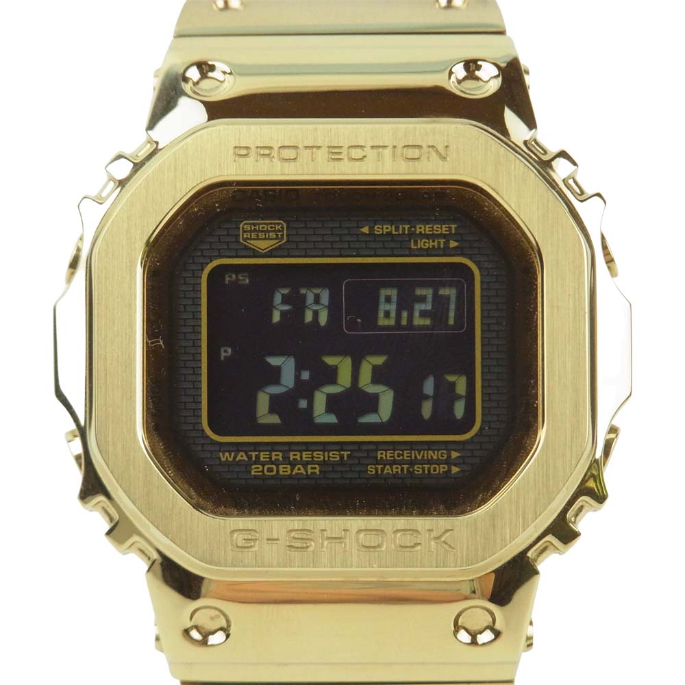 G-SHOCK ジーショック GMW-B5000GD-9JF フルメタル タフソーラー デジタル スクエア Bluetooth 腕時計 ゴールド系【美品】【中古】