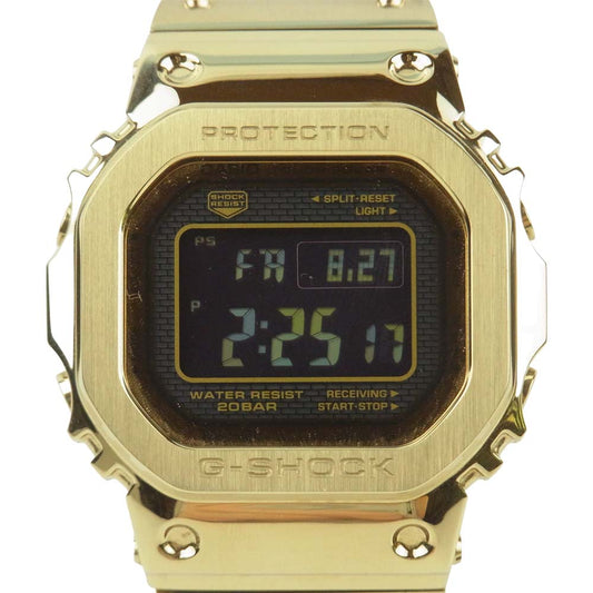 G-SHOCK ジーショック GMW-B5000GD-9JF フルメタル タフソーラー デジタル スクエア Bluetooth 腕時計 ゴールド系【美品】【中古】