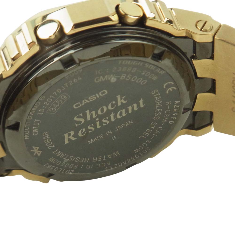 G-SHOCK ジーショック GMW-B5000GD-9JF フルメタル タフソーラー デジタル スクエア Bluetooth 腕時計 ゴールド系【美品】【中古】