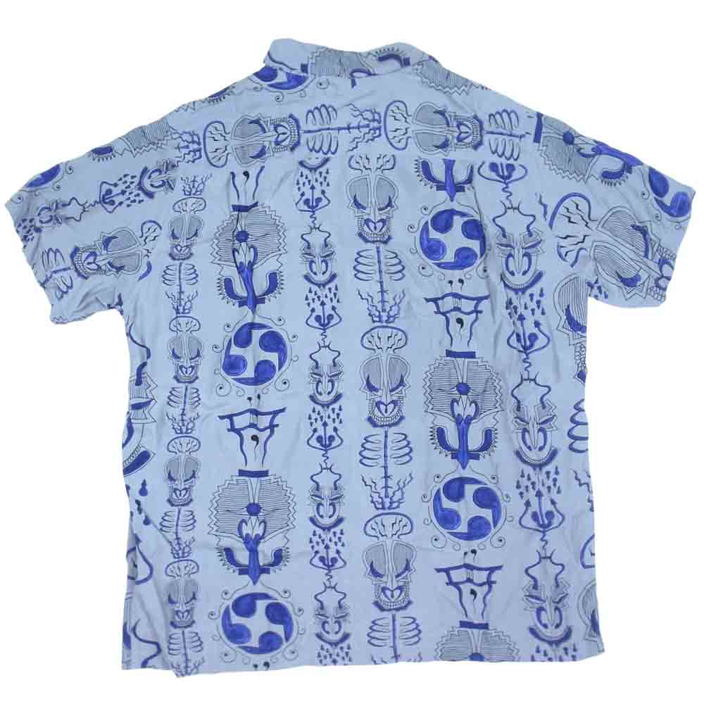 WACKO MARIA ワコマリア ウルフズヘッド WOLF’S HEAD WOLF'SHEAD-WM-HI01 S/S HAWAIIAN SHIRT ハワイアン シャツ グレー系 M【中古】
