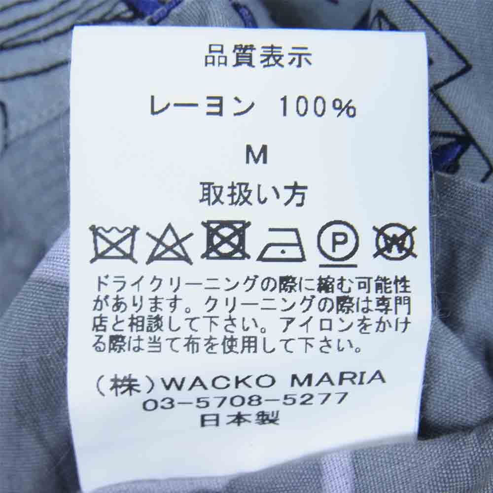 WACKO MARIA ワコマリア ウルフズヘッド WOLF’S HEAD WOLF'SHEAD-WM-HI01 S/S HAWAIIAN SHIRT ハワイアン シャツ グレー系 M【中古】