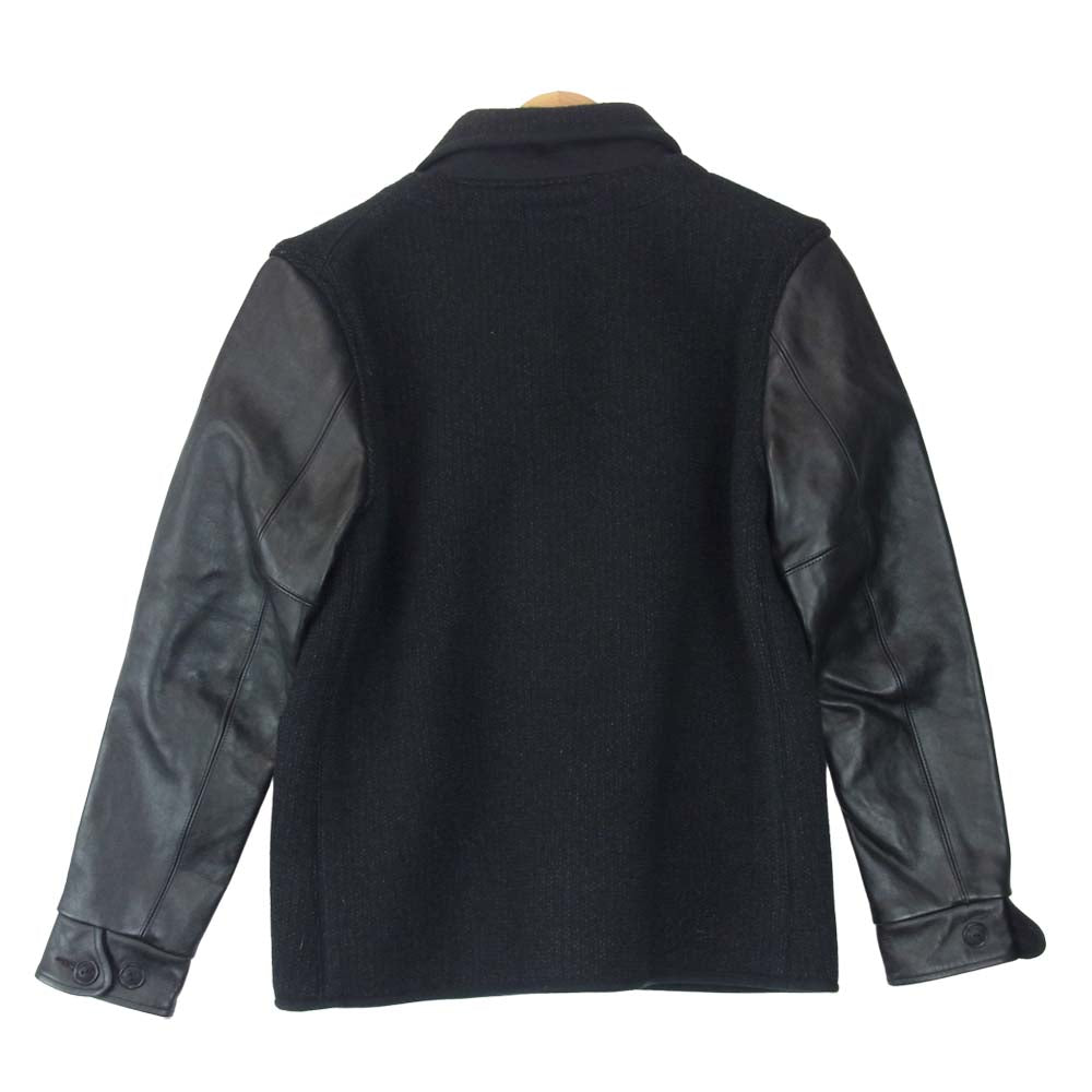COOTIE クーティー Russell Shooting Jacket ラッセルシューティーング 袖レザー ビーチクロス ブラック系 M【中古】