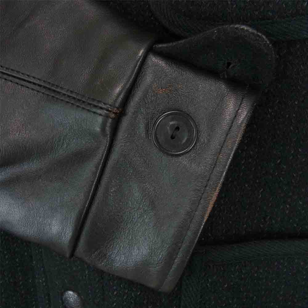 COOTIE クーティー Russell Shooting Jacket ラッセルシューティーング 袖レザー ビーチクロス ブラック系 M【中古】