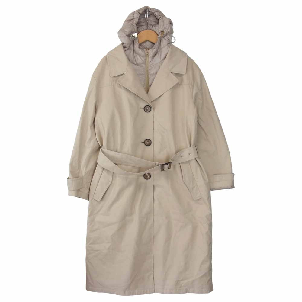 Herno ヘルノ 19AW GC0283D 13310 1985 イタリア製 Padded Trench Coat 着脱フード付 2WAY ダウン トレンチコート ベージュ系 40【美品】【中古】