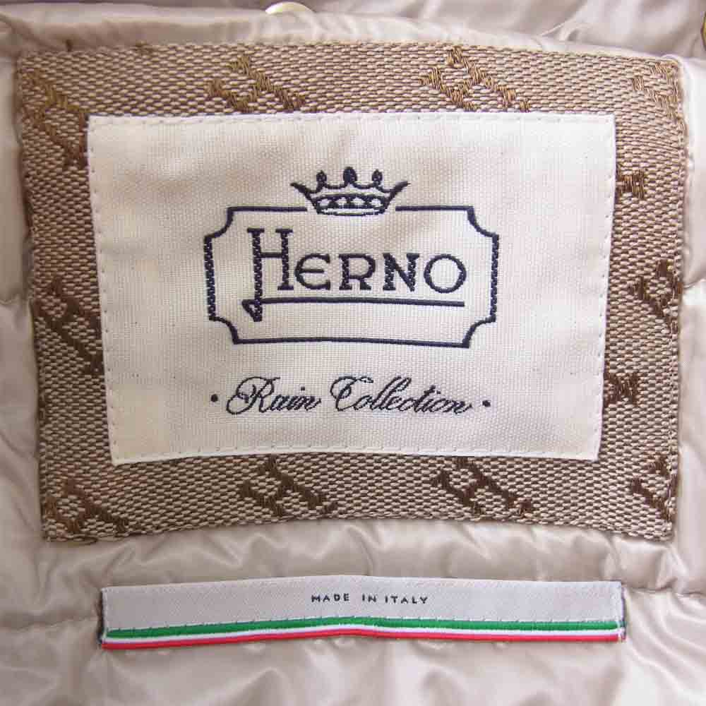 Herno ヘルノ 19AW GC0283D 13310 1985 イタリア製 Padded Trench Coat 着脱フード付 2WAY ダウン トレンチコート ベージュ系 40【美品】【中古】