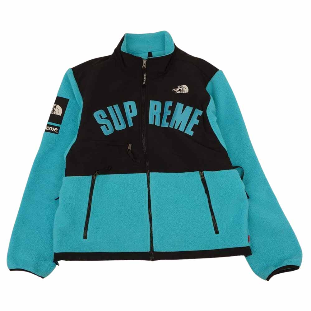 Supreme シュプリーム 19SS × THE NORTH FACE ノースフェイス Arc Denali Fleece Jacket アーチロゴ デナリ フリース ライトブルー系 L【中古】