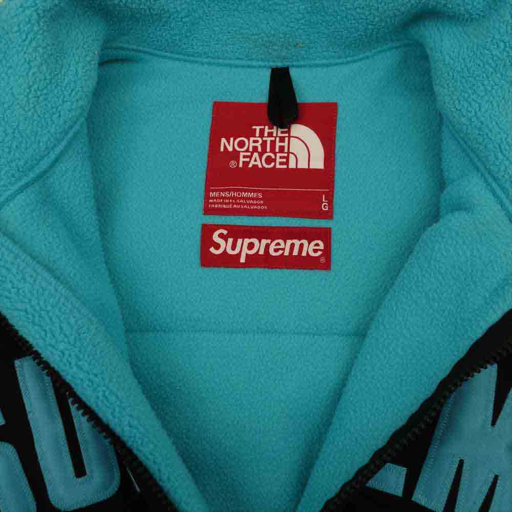 Supreme シュプリーム 19SS × THE NORTH FACE ノースフェイス Arc Denali Fleece Jacket アーチロゴ デナリ フリース ライトブルー系 L【中古】
