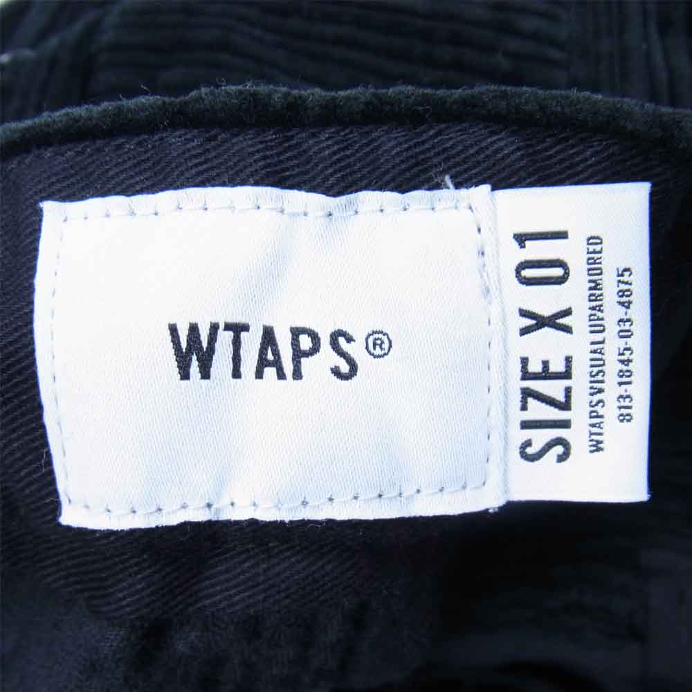 WTAPS ダブルタップス 19Aw 192tqdt-ptm03 TROUSERS. COTTON. CORDUROY コーデュロイ トラウザーズ ブラック系 1【美品】【中古】