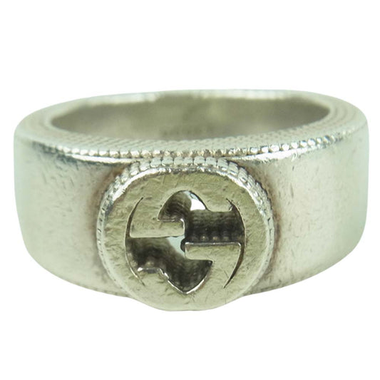 GUCCI グッチ インターロッキング リング シルバー925 イタリア製 シルバー系 9号【中古】