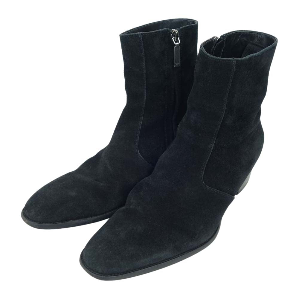 SAINT LAURENT サンローラン 553621 WYATT 40 ZIP BOOT ジップ ワイアット ブーツ ブラック系 43【中古】