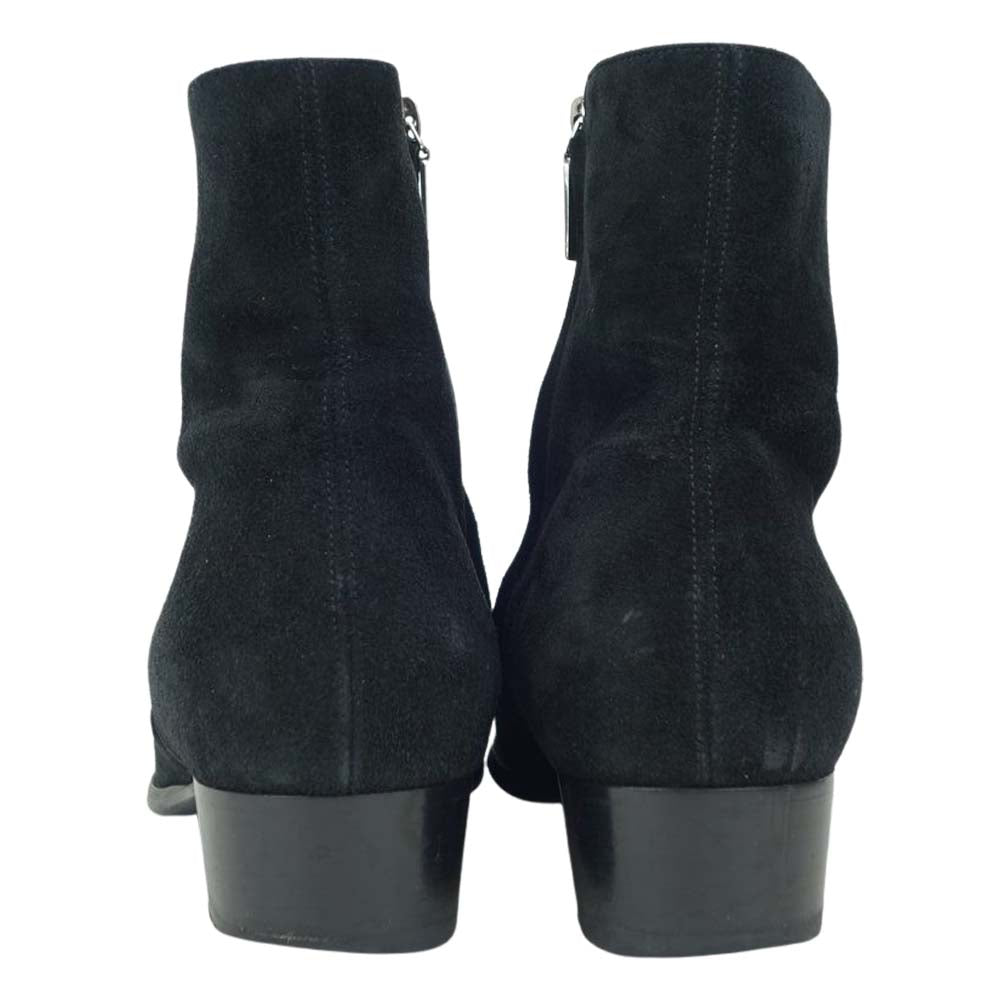 SAINT LAURENT サンローラン 553621 WYATT 40 ZIP BOOT ジップ ワイアット ブーツ ブラック系 43【中古】