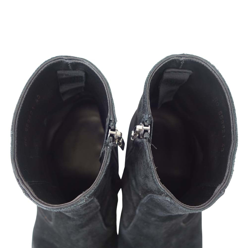 SAINT LAURENT サンローラン 553621 WYATT 40 ZIP BOOT ジップ ワイアット ブーツ ブラック系 43【中古】