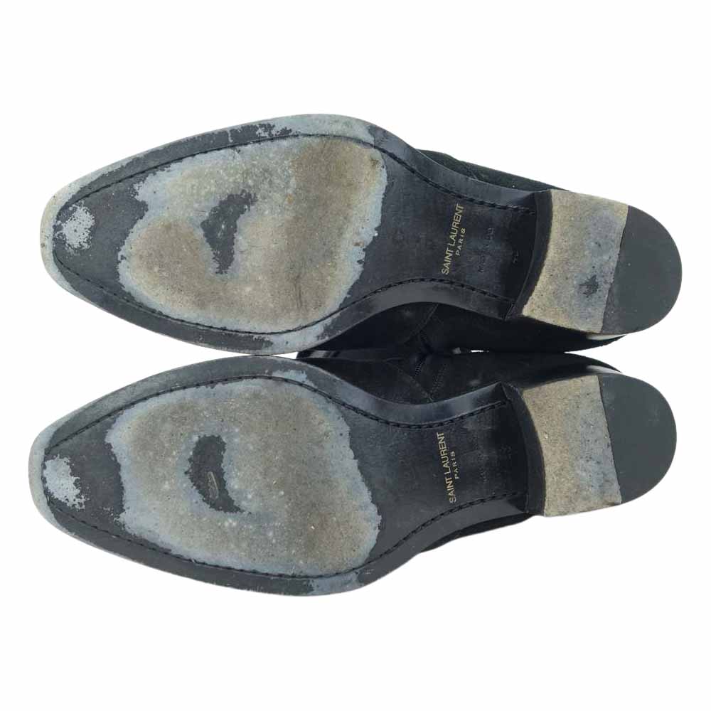 SAINT LAURENT サンローラン 553621 WYATT 40 ZIP BOOT ジップ ワイアット ブーツ ブラック系 43【中古】