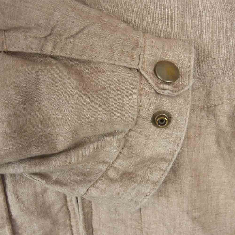 COMME des GARCONS コムデギャルソン 21SS HG-J028 HOMME リネン トップ クロス ジャケット ブラウン系 M【中古】