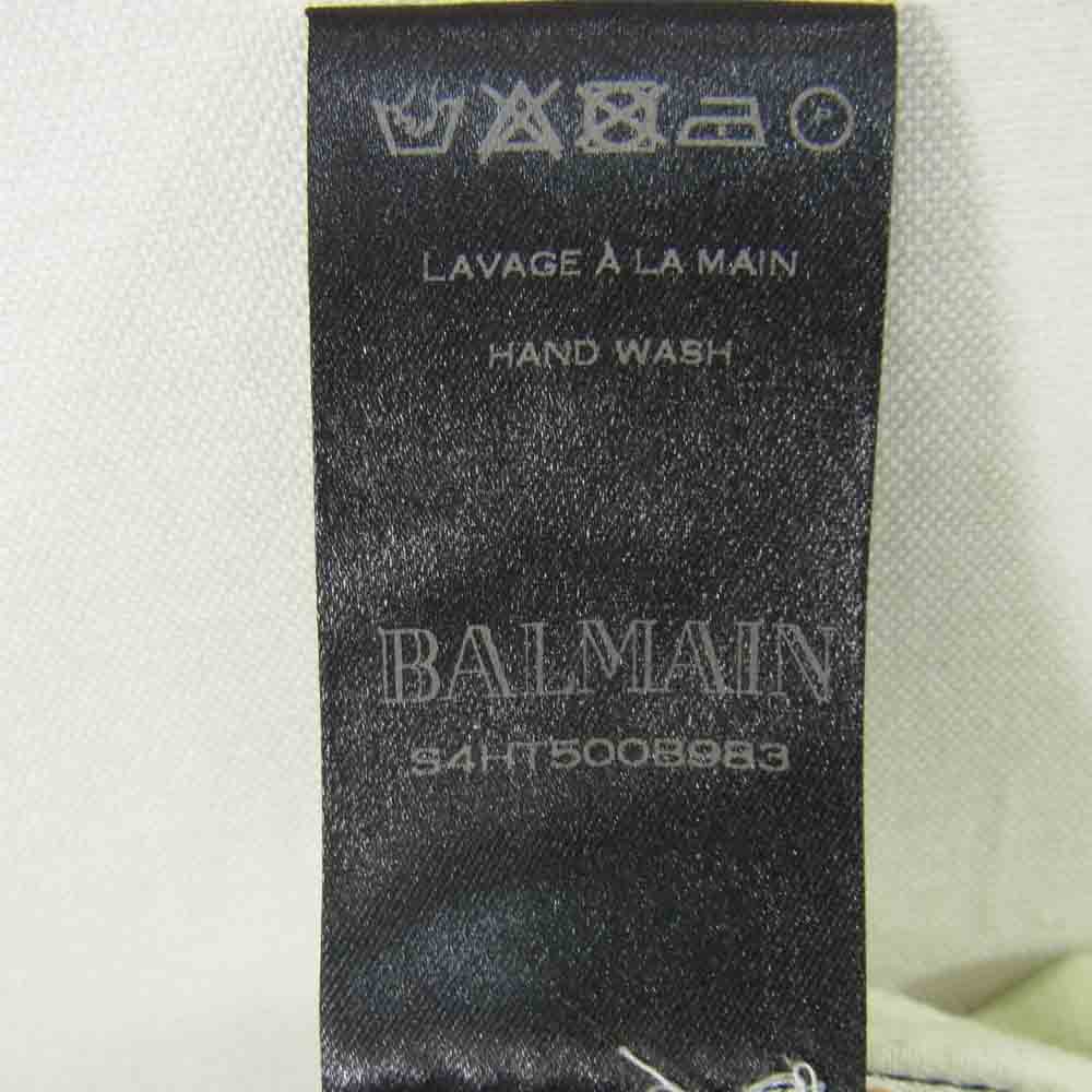 BALMAIN バルマン 14SS S4HT500B983 国内正規品 ダメージ加工 蛇腹 バイカー デニムパンツ インディゴブルー系 28【中古】