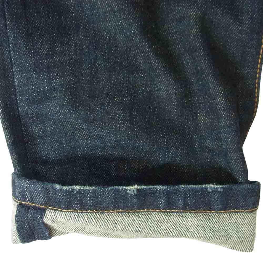 BALMAIN バルマン 14SS S4HT500B983 国内正規品 ダメージ加工 蛇腹 バイカー デニムパンツ インディゴブルー系 28【中古】