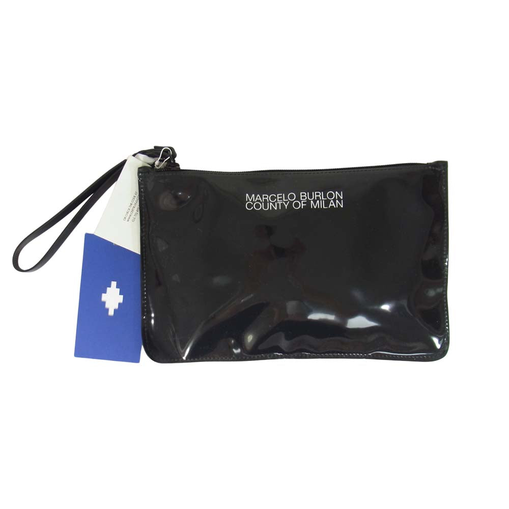マルセロ・バーロン LOGO PVC POCHETTE ロゴ クラッチバッグ ブラック系【極上美品】【中古】