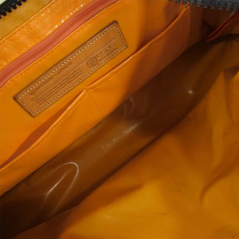 MASTERPIECE マスターピース レザー ハンドル キャンバス トート バッグ ブラック系【中古】