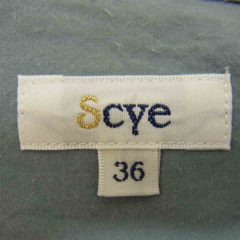 Scye サイ 1120-33087 レギュラーカラー オーバーシャツ ブルー系 36【中古】