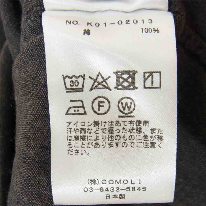 COMOLI コモリ K01-02013 ベタシャン スキッパー 半袖 シャツ 2【中古】