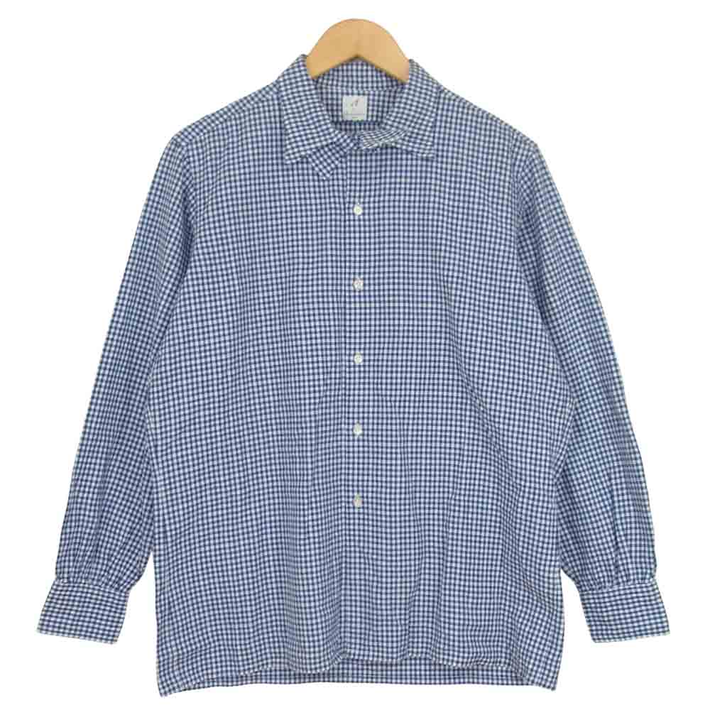 ANATOMICA アナトミカ 530-482-03 ギンガムチェック 長袖 シャツ ブルー系 L【中古】