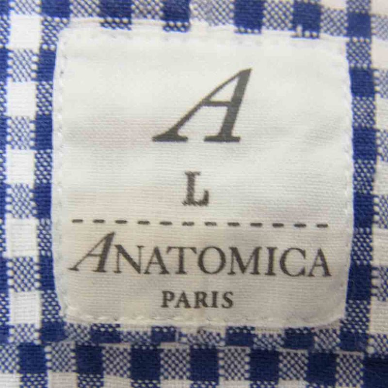 ANATOMICA アナトミカ 530-482-03 ギンガムチェック 長袖 シャツ ブルー系 L【中古】