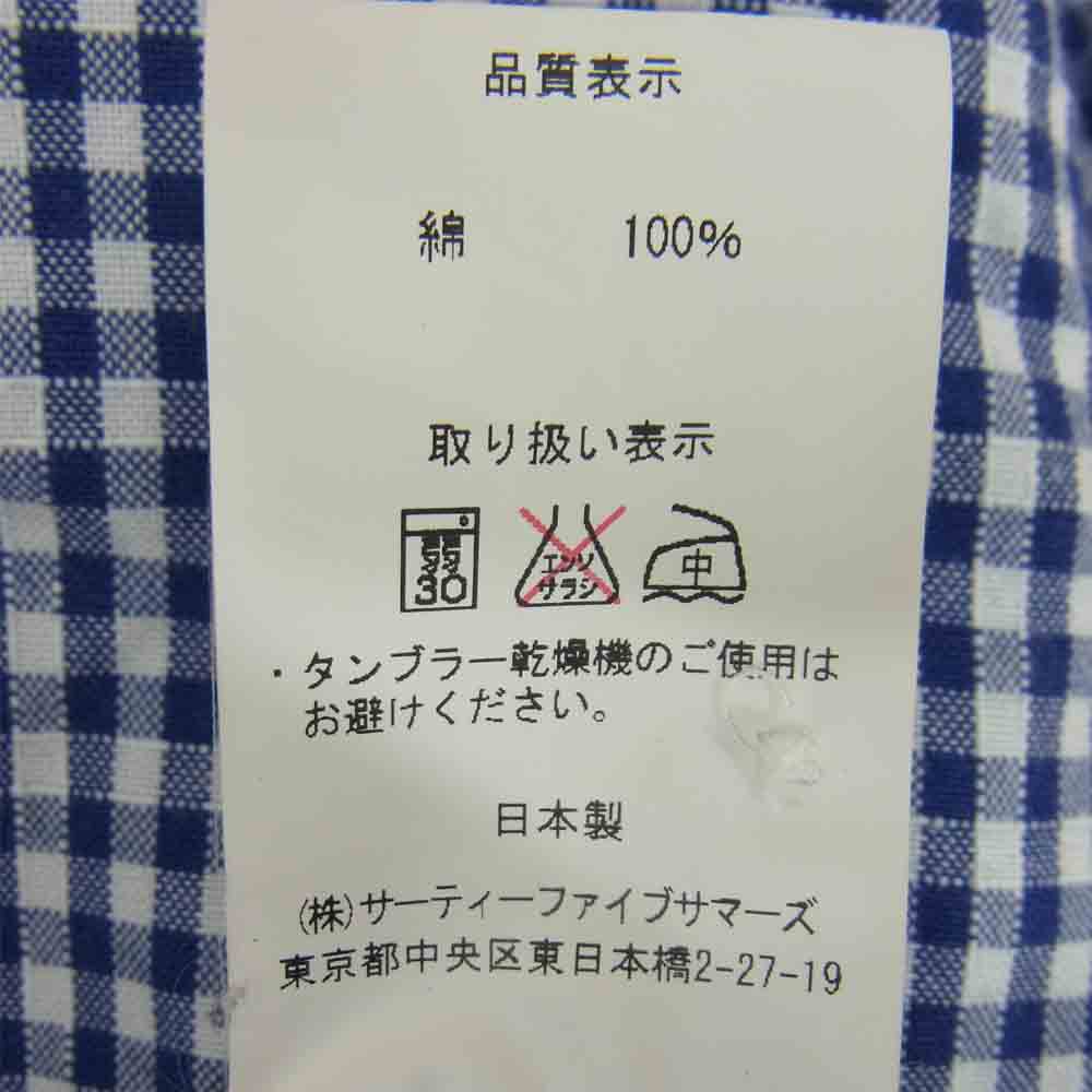 ANATOMICA アナトミカ 530-482-03 ギンガムチェック 長袖 シャツ ブルー系 L【中古】