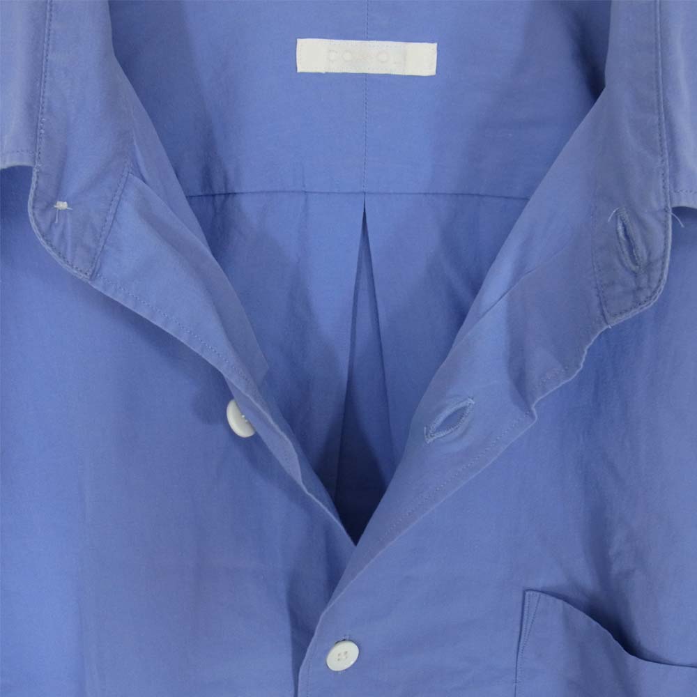 COMOLI コモリ 18SS M01-02001 broad collar shirt ブロード カラー コモリシャツ ブルー系 1【中古】