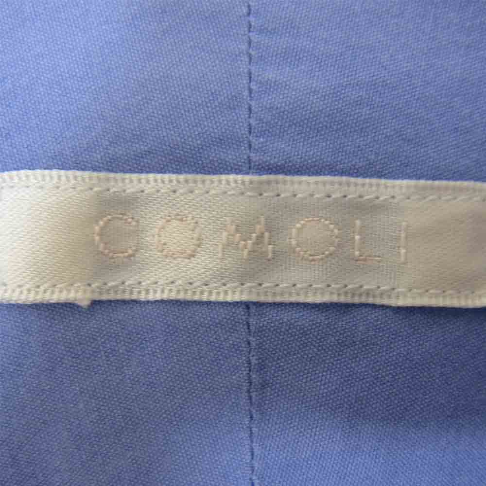 COMOLI コモリ 18SS M01-02001 broad collar shirt ブロード カラー コモリシャツ ブルー系 1【中古】