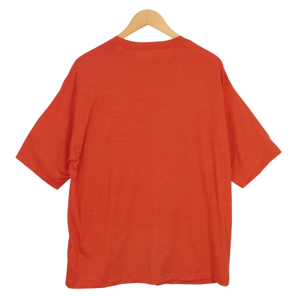 COMOLI コモリ 20SS R01-05014 ウール 天竺 半袖 クルーネック Tシャツ レッド系 3【中古】