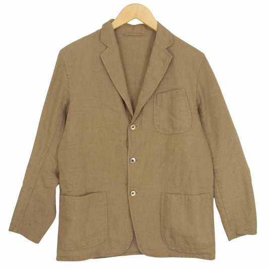 COMOLI コモリ I01-01001 リネンウール 3B テーラード ジャケット ブラウン系 2【中古】