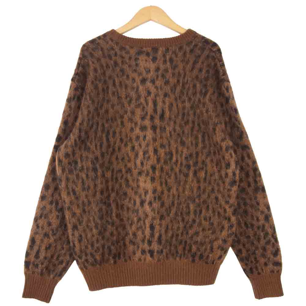 WACKO MARIA ワコマリア 20AW LEOPARD MOHAIR CREW NECK SWEATER モヘア ニット レオパード ブラウン系 S【中古】