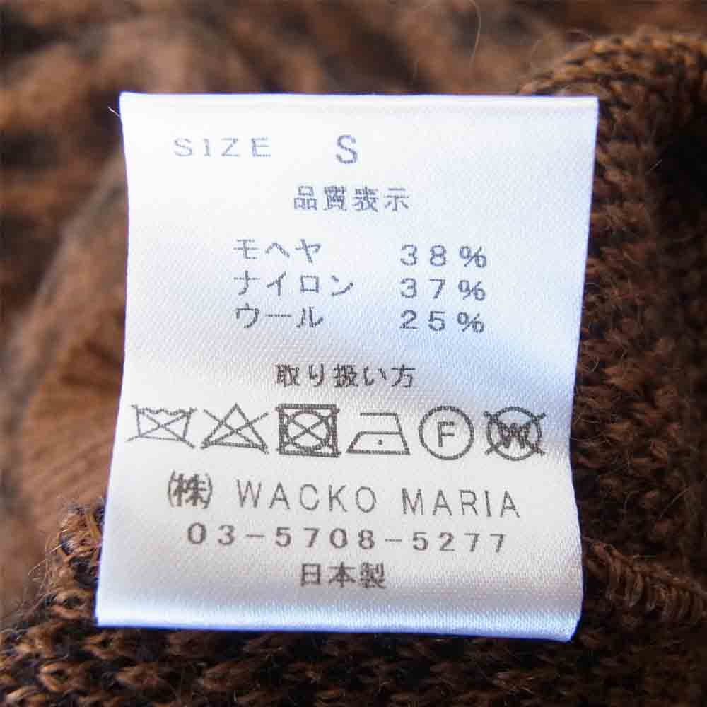 WACKO MARIA ワコマリア 20AW LEOPARD MOHAIR CREW NECK SWEATER モヘア ニット レオパード ブラウン系 S【中古】