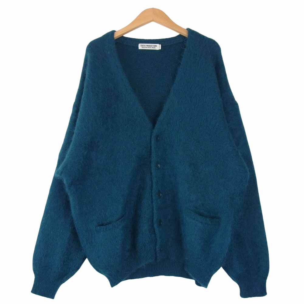 COOTIE クーティー 20AW Mohair Cardigan Turquoise モヘア カーディガン グリーン系 M【中古】