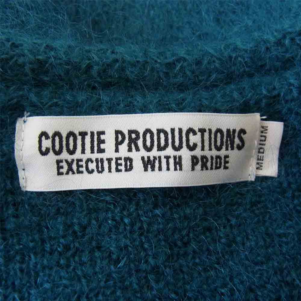 COOTIE クーティー 20AW Mohair Cardigan Turquoise モヘア カーディガン グリーン系 M【中古】