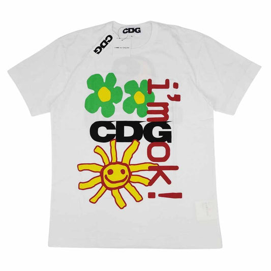 COMME des GARCONS コムデギャルソン 21SS SG-T002 × カクタス プラント フリー マーケット CACTUS PLANT FLEA MARKET T-SHIRT Tシャツ ホワイト系 XL【新古品】【未使用】【中古】