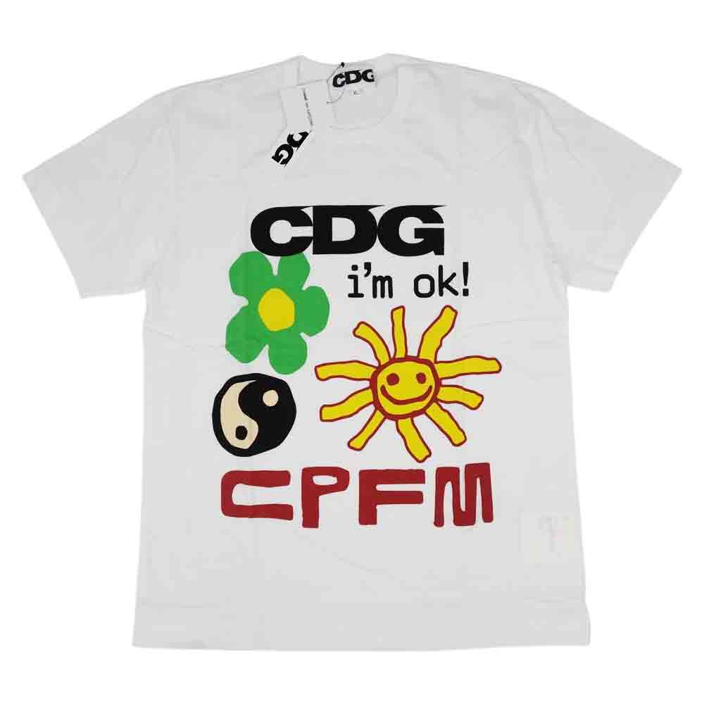 COMME des GARCONS コムデギャルソン 21SS SG-T001 CDG CACTUS PLANT FLEA MARKET T-SHIRT Tシャツ ホワイト系 XL【新古品】【未使用】【中古】