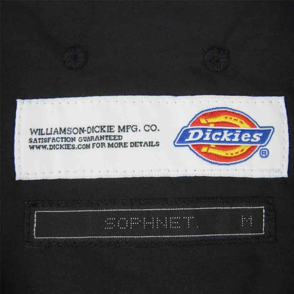 SOPHNET. ソフネット SOPH-210102 ディッキーズ DICKIES BAGGY CHAMBRAY WORK SHIRT バギー シャンブレー ワーク 半袖 シャツ ブラック系 M【新古品】【未使用】【中古】