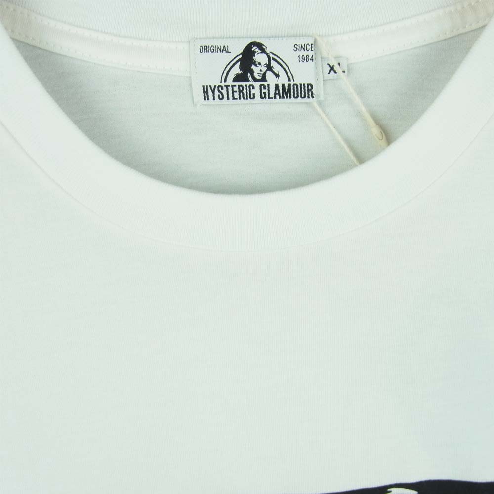 HYSTERIC GLAMOUR ヒステリックグラマー 21SS 02211CT31 HYS COSMETICS 半袖 Tシャツ ホワイト系 XL【新古品】【未使用】【中古】